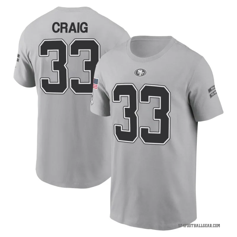 Roger Craig Youth Gray San Francisco 49ers 2024 Salute to Service T-Shirt