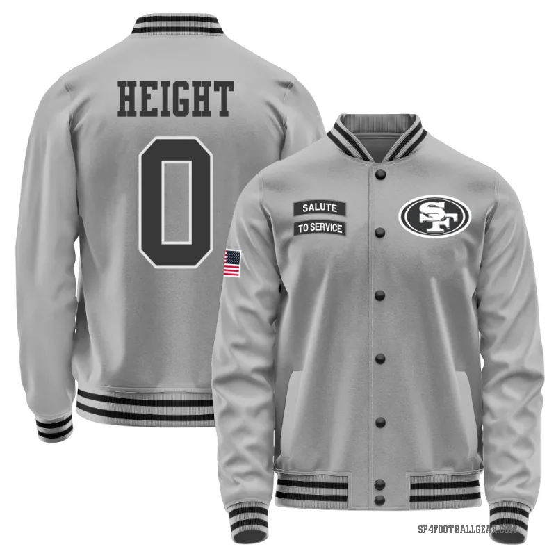 Romello Height Men's Gray San Francisco 49ers Salute to Service Performance Jacket