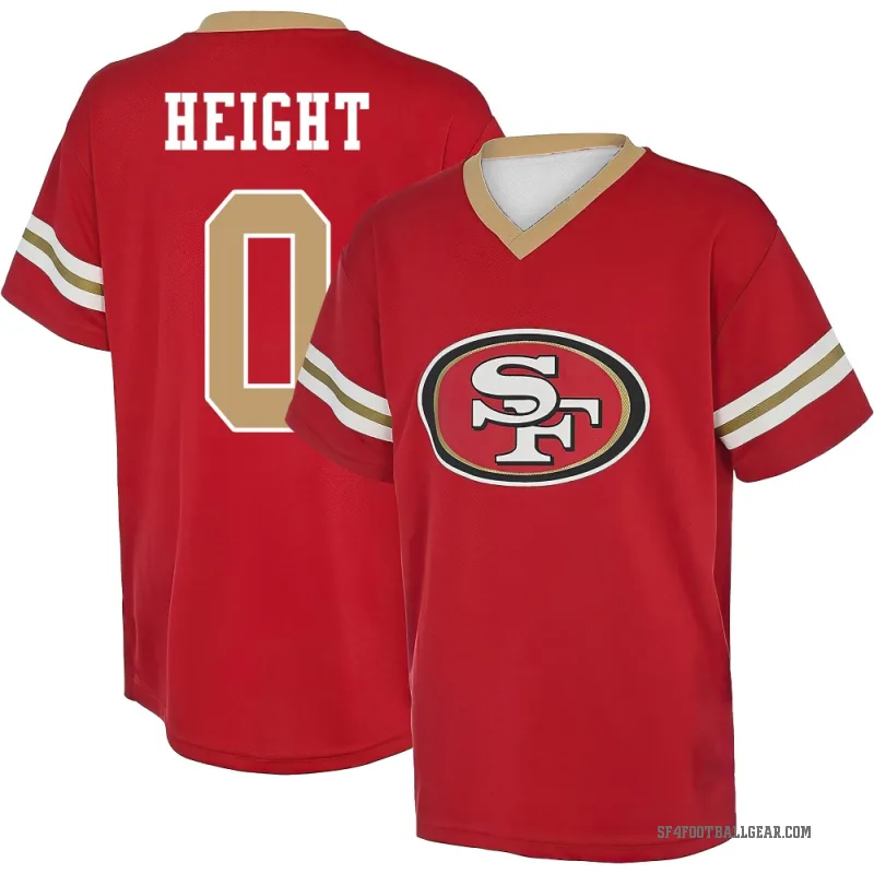 Romello Height Men's Red San Francisco 49ers Game Day V-Neck T-Shirt