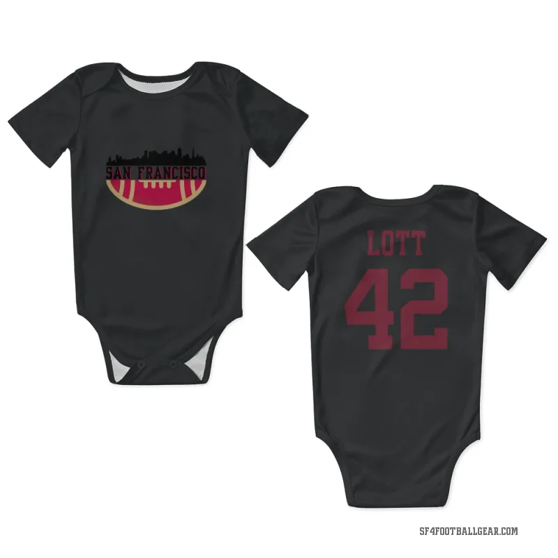 Ronnie Lott  Black San Francisco 49ers  Newborn & Infant Bodysuit