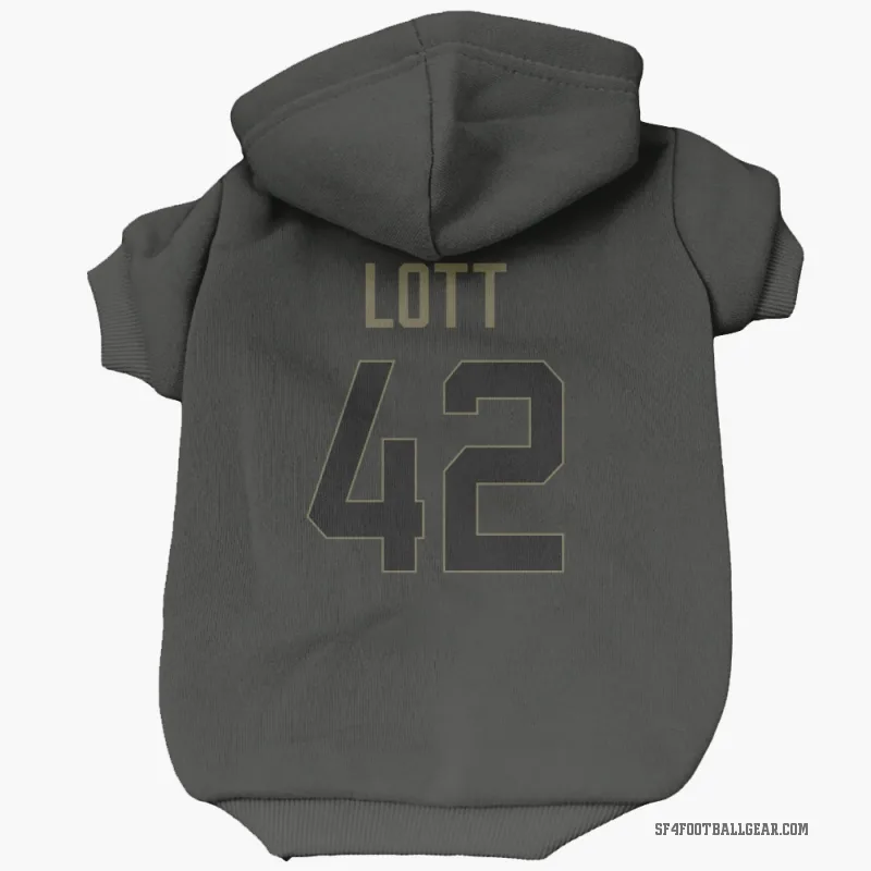 Ronnie Lott  Black San Francisco 49ers  Service Cat & Dog Pet Hoodie