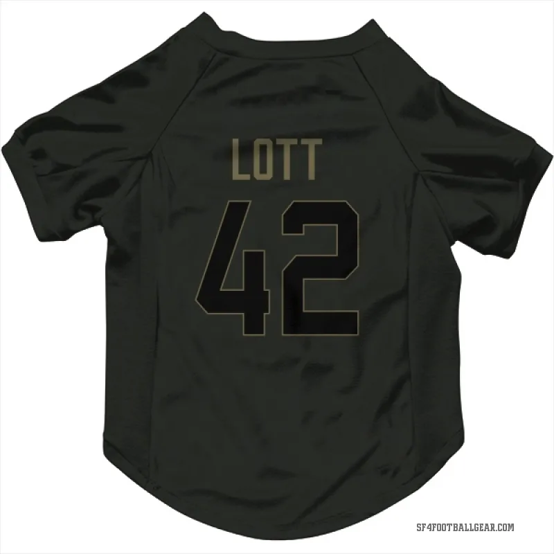 Ronnie Lott  Black San Francisco 49ers  Service Cat & Dog Pet Jersey