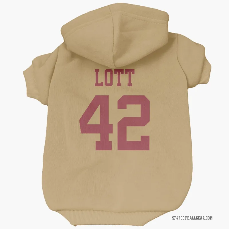 Ronnie Lott  Gold San Francisco 49ers  Cat & Dog Pet Hoodie
