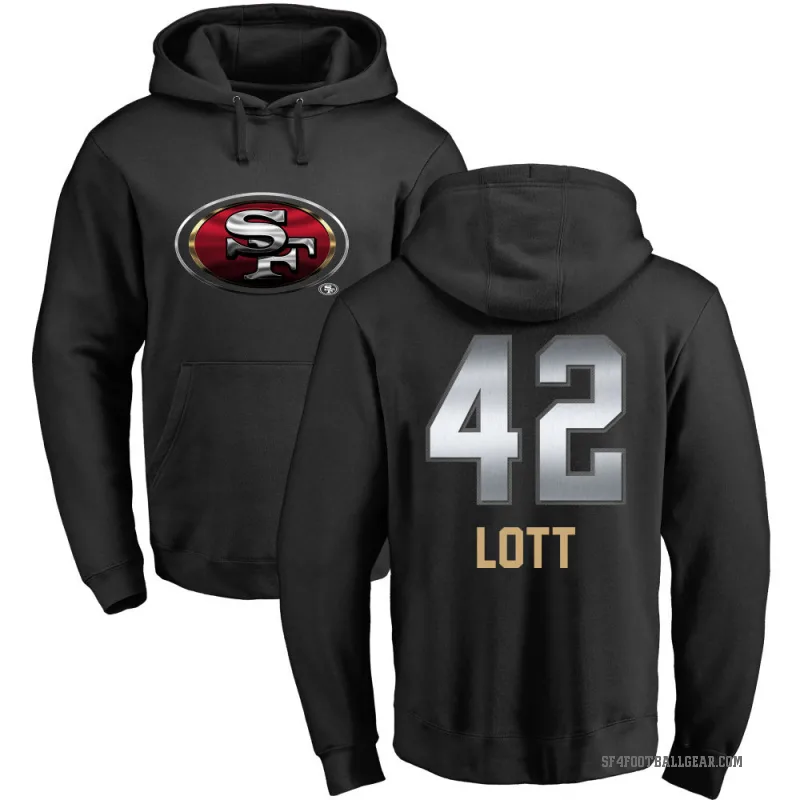 Ronnie Lott Men's Black San Francisco 49ers Midnight Mascot Pullover Hoodie