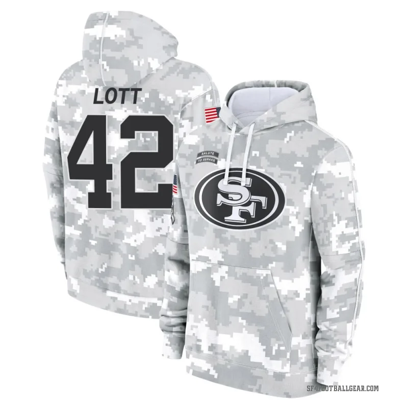 Ronnie Lott Men's Camo San Francisco 49ers Arctic 2024 Salute to Service Club Fleece Pullover Hoodie