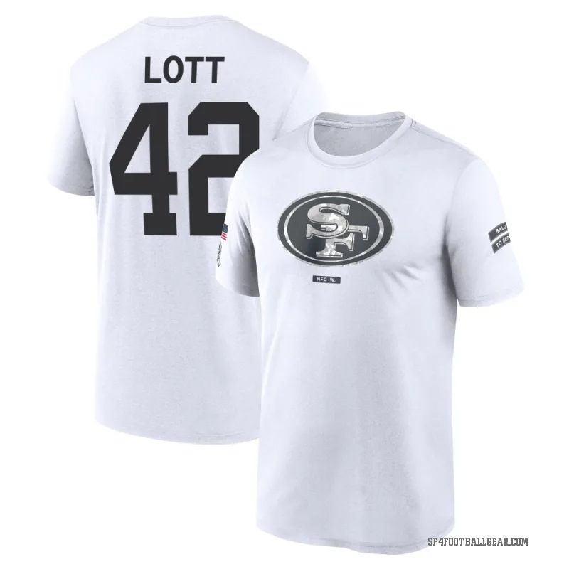 Ronnie Lott Men's White San Francisco 49ers 2024 Salute to Service Performance T-Shirt
