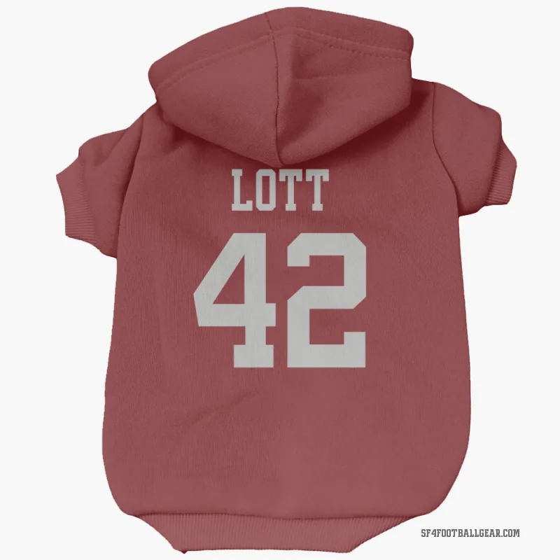 Ronnie Lott  Scarlet San Francisco 49ers  Cat & Dog Pet Hoodie