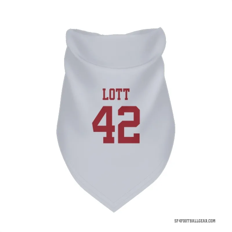Ronnie Lott  White San Francisco 49ers  Cat & Dog Pet Bandana