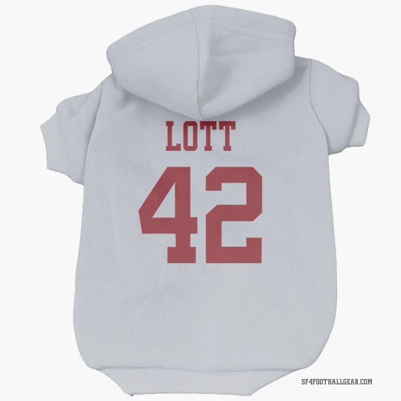 Ronnie Lott  White San Francisco 49ers  Cat & Dog Pet Hoodie