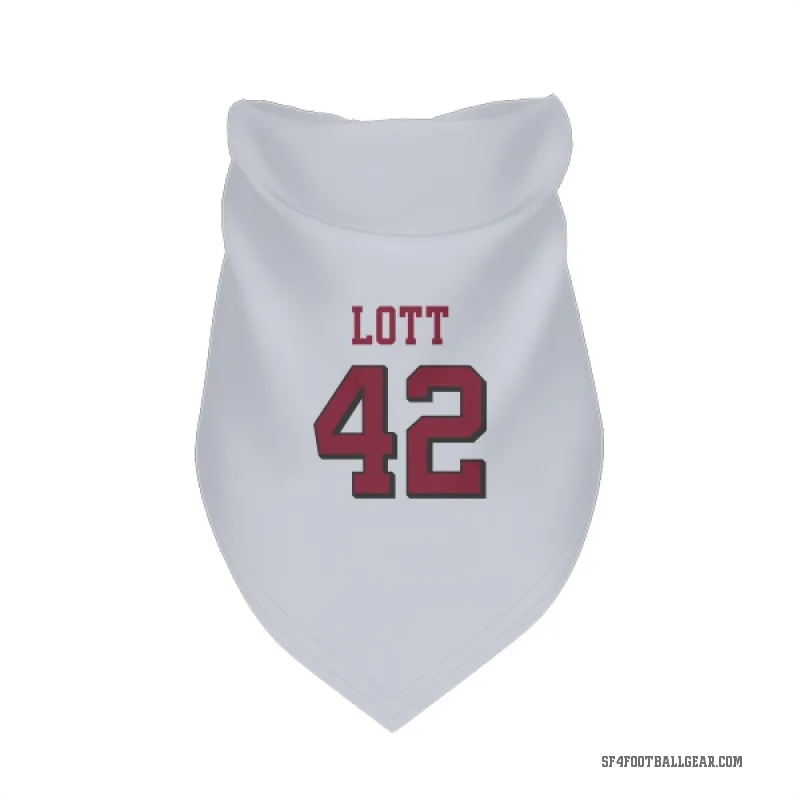 Ronnie Lott  White San Francisco 49ers  Rush Cat & Dog Pet Bandana
