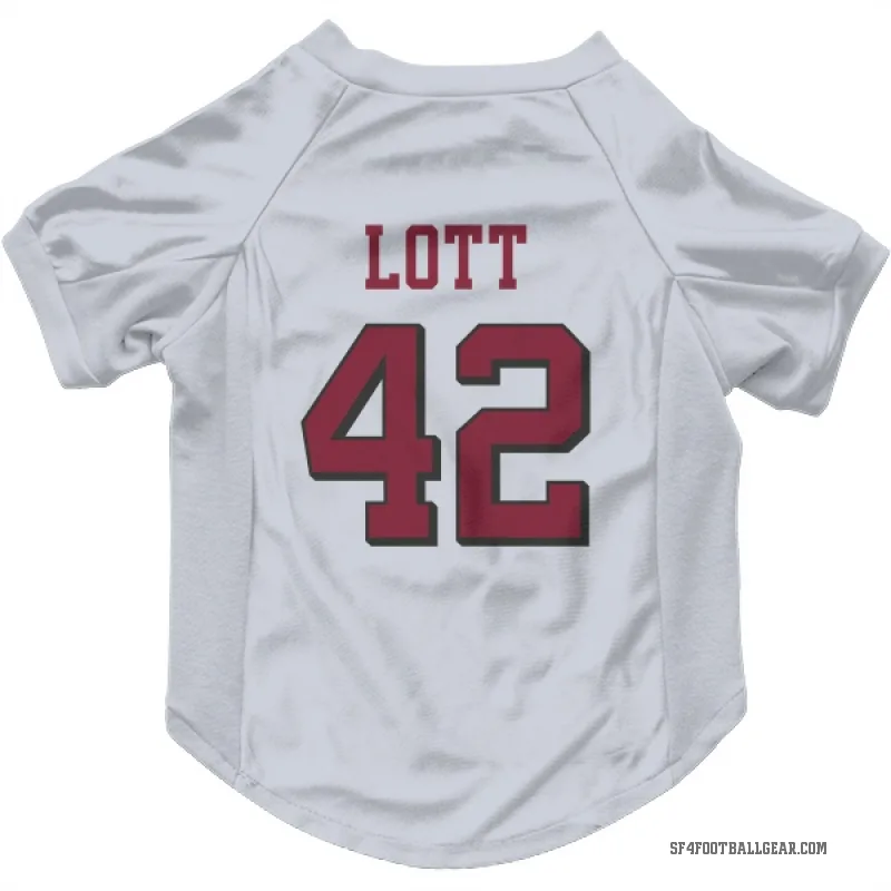 Ronnie Lott  White San Francisco 49ers  Rush Cat & Dog Pet Jersey
