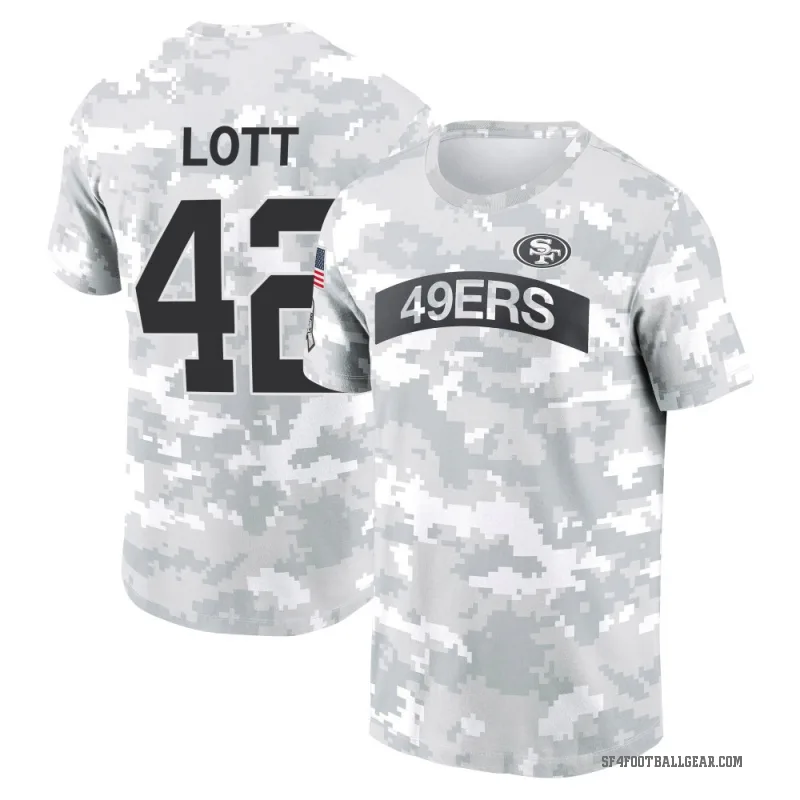 Ronnie Lott Youth Camo San Francisco 49ers Arctic 2024 Salute to Service Performance T-Shirt
