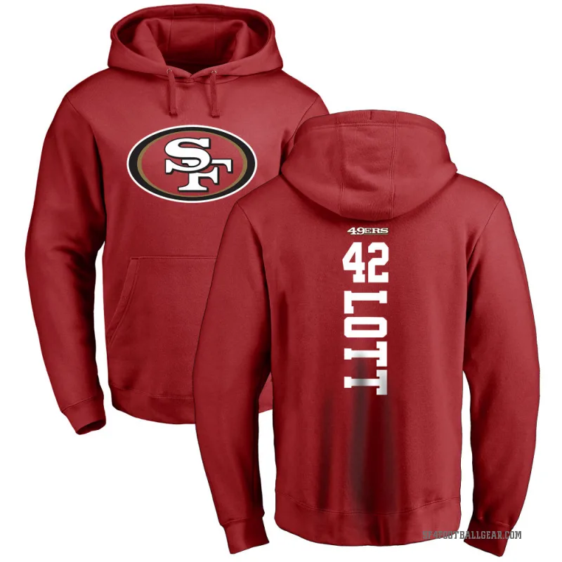 Ronnie Lott Youth Red San Francisco 49ers Pro Line Backer Pullover Hoodie