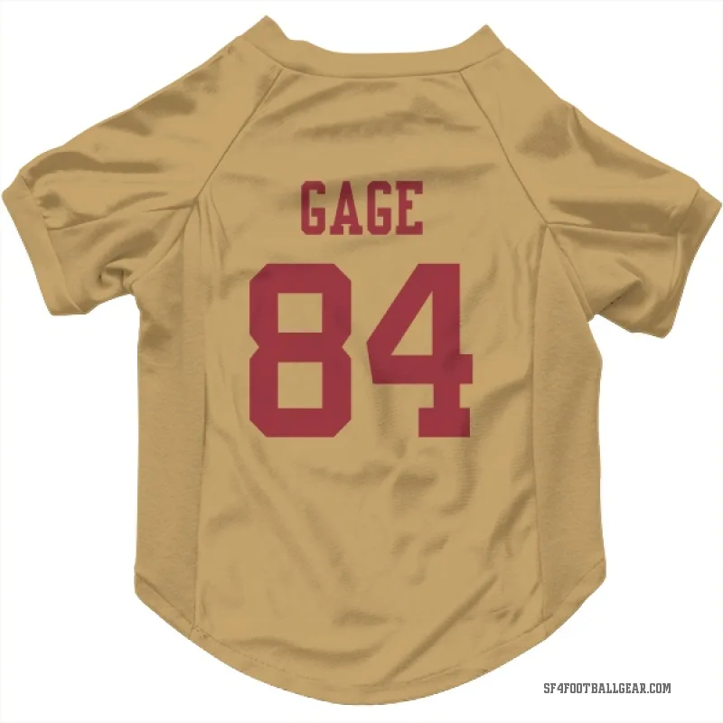 Russell Gage  Gold San Francisco 49ers  Cat & Dog Pet Jersey