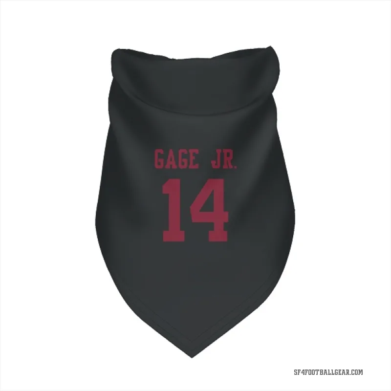 Russell Gage Jr.  Black San Francisco 49ers  Cat & Dog Pet Bandana