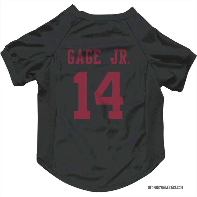 Russell Gage Jr.  Black San Francisco 49ers  Cat & Dog Pet Jersey