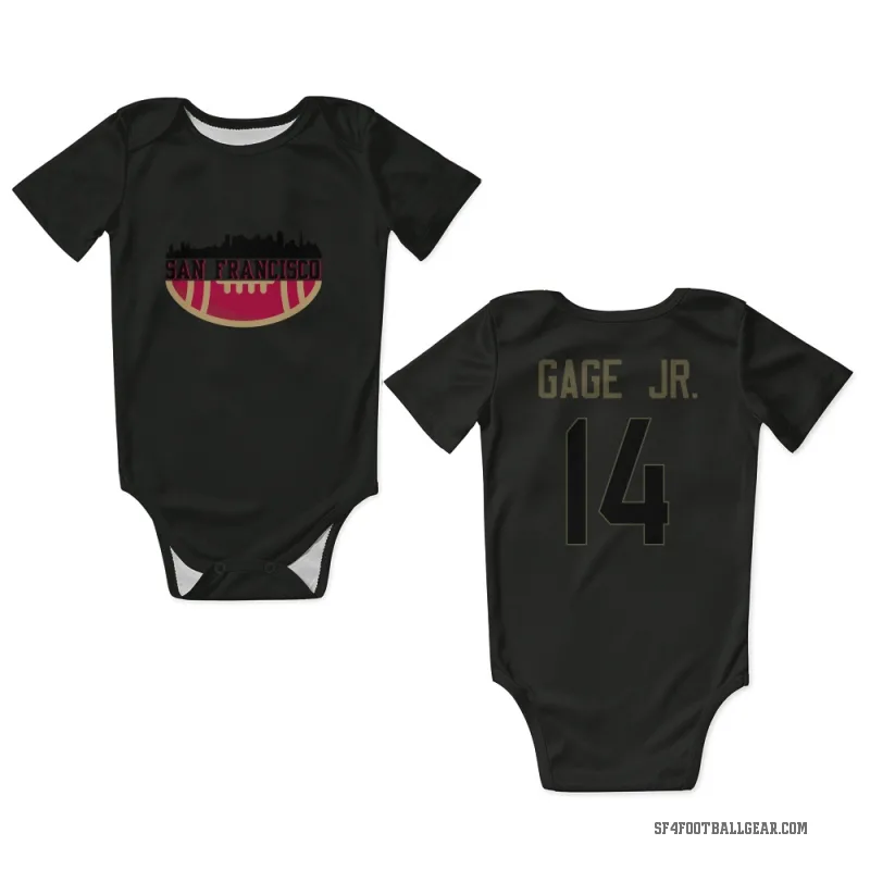 Russell Gage Jr.  Black San Francisco 49ers  Service Newborn & Infant Bodysuit