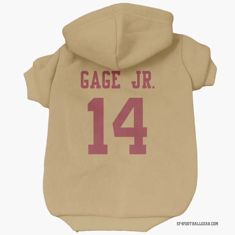 Russell Gage Jr.  Gold San Francisco 49ers  Cat & Dog Pet Hoodie
