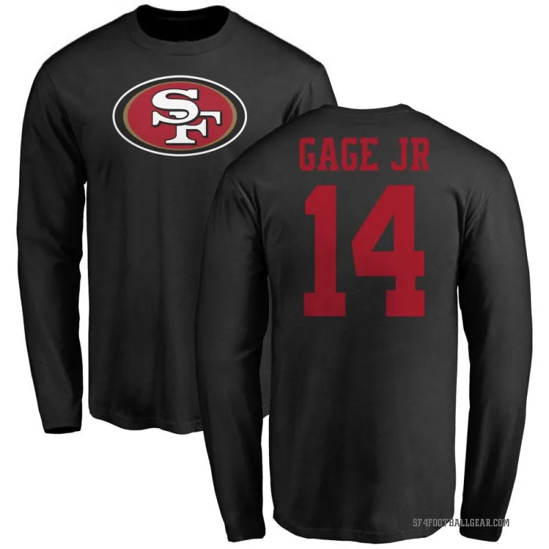 Russell Gage Jr. Men's Black San Francisco 49ers Logo Long Sleeve T-Shirt -