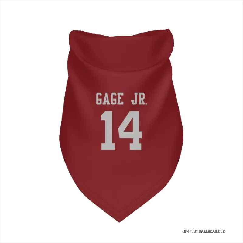 Russell Gage Jr.  Scarlet San Francisco 49ers  Cat & Dog Pet Bandana