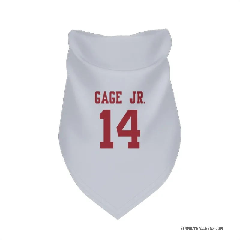 Russell Gage Jr.  White San Francisco 49ers  Cat & Dog Pet Bandana