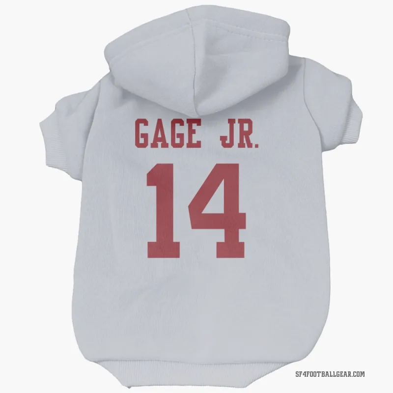 Russell Gage Jr.  White San Francisco 49ers  Cat & Dog Pet Hoodie