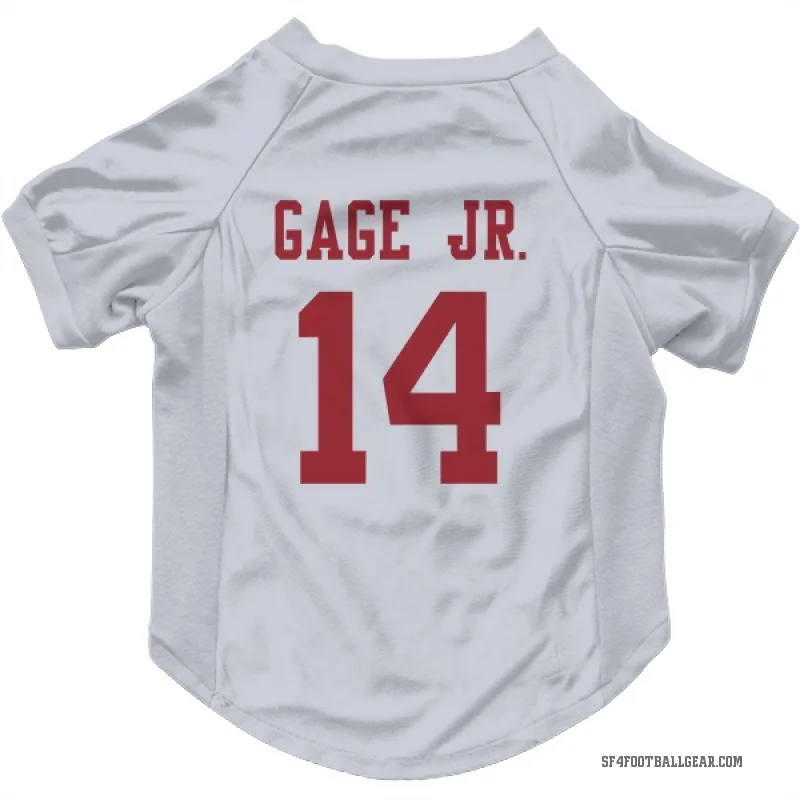 Russell Gage Jr.  White San Francisco 49ers  Cat & Dog Pet Jersey