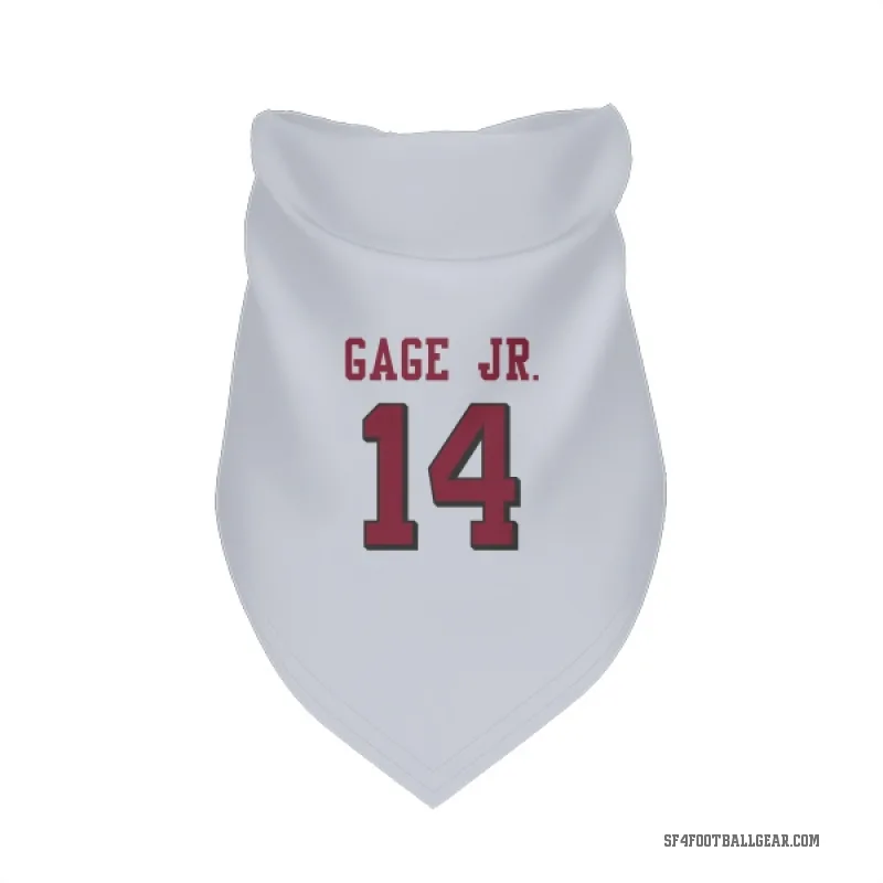 Russell Gage Jr.  White San Francisco 49ers  Rush Cat & Dog Pet Bandana