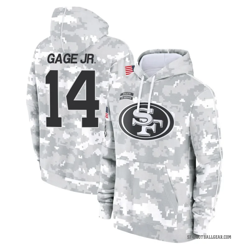 Russell Gage Jr. Youth Camo San Francisco 49ers Arctic 2024 Salute to Service Club Fleece Pullover Hoodie