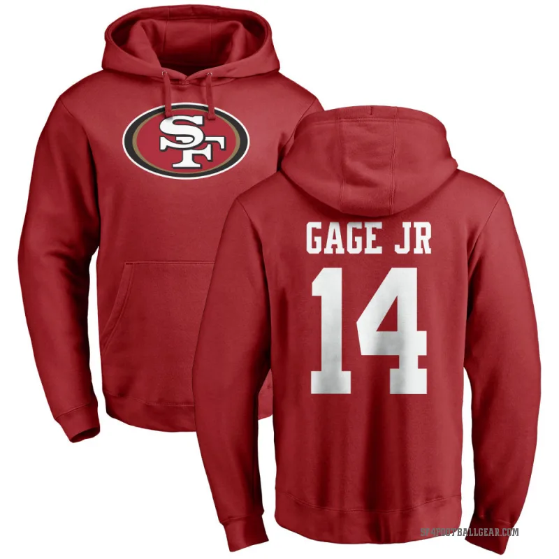 Russell Gage Jr. Youth Red San Francisco 49ers Pro Line Logo Pullover Hoodie