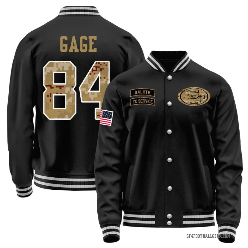 Russell Gage Men's Black San Francisco 49ers Salute to Service Sideline Performance Jacket