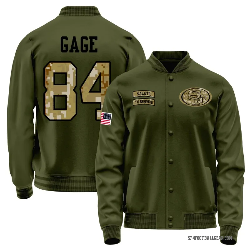 Russell Gage Men's Olive San Francisco 49ers Salute to Service Sideline Performance Jacket