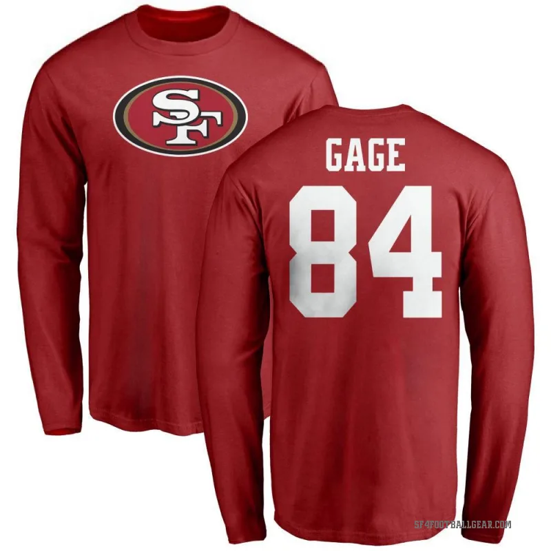 Russell Gage Men's Red San Francisco 49ers Logo Long Sleeve T-Shirt -