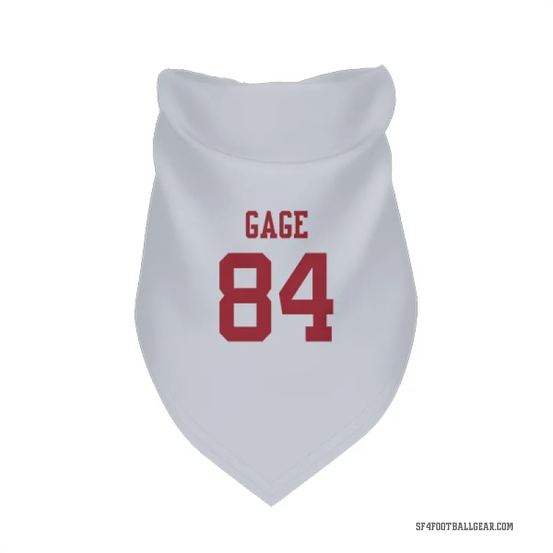Russell Gage  White San Francisco 49ers  Cat & Dog Pet Bandana