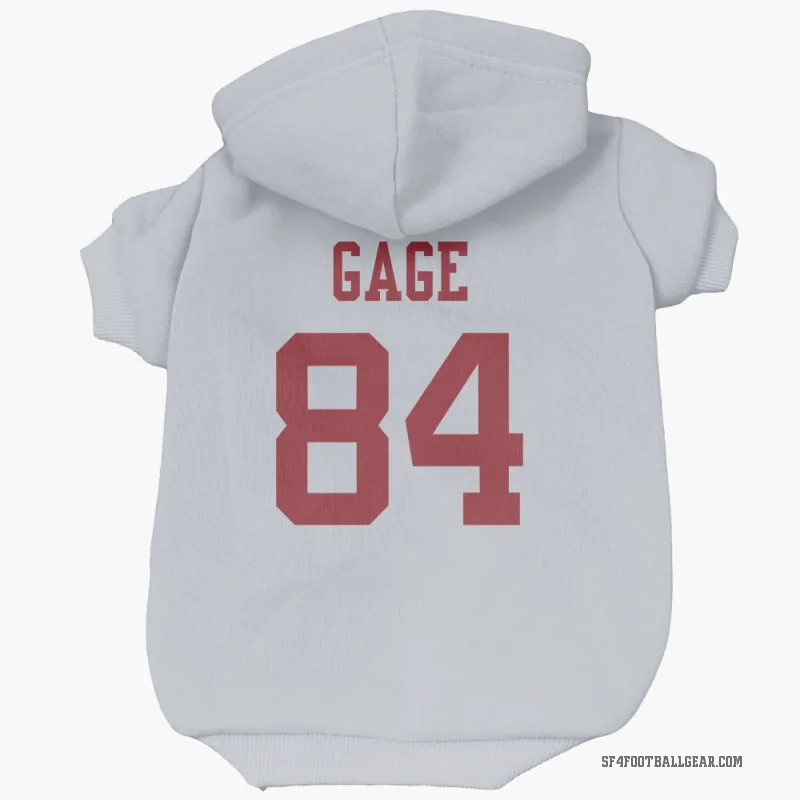 Russell Gage  White San Francisco 49ers  Cat & Dog Pet Hoodie