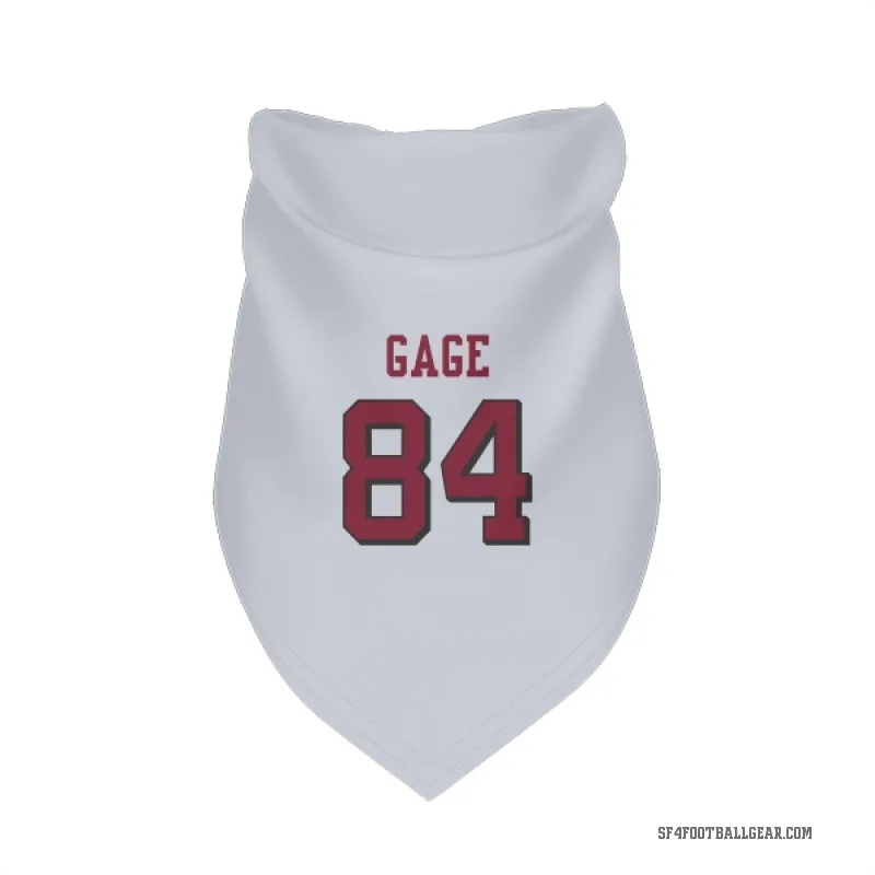 Russell Gage  White San Francisco 49ers  Rush Cat & Dog Pet Bandana