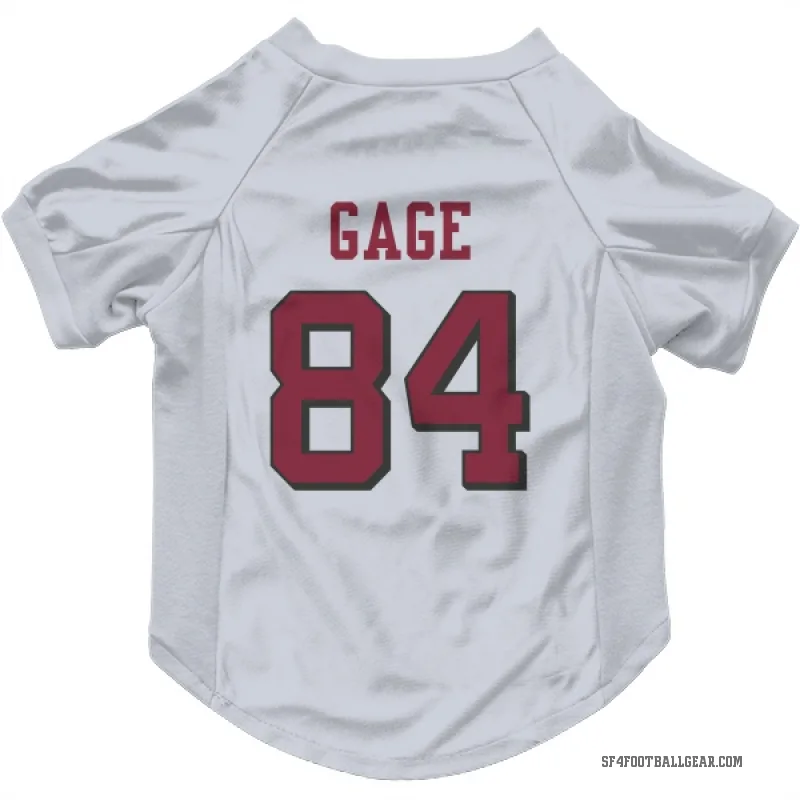 Russell Gage  White San Francisco 49ers  Rush Cat & Dog Pet Jersey