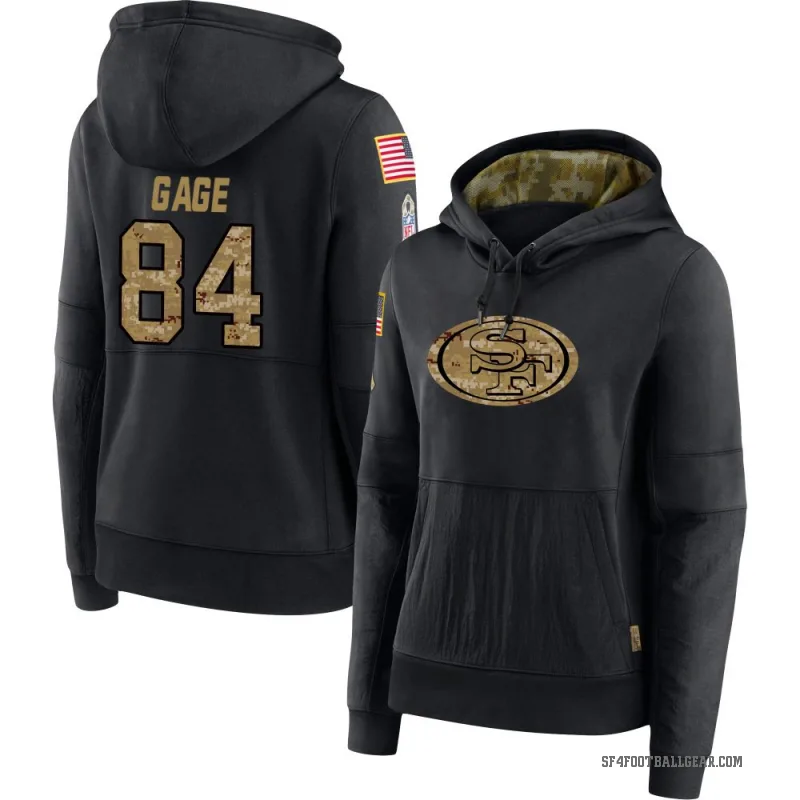 Russell Gage Women's Black San Francisco 49ers 2020 Salute to Service Sideline Performance Pullover Hoodie