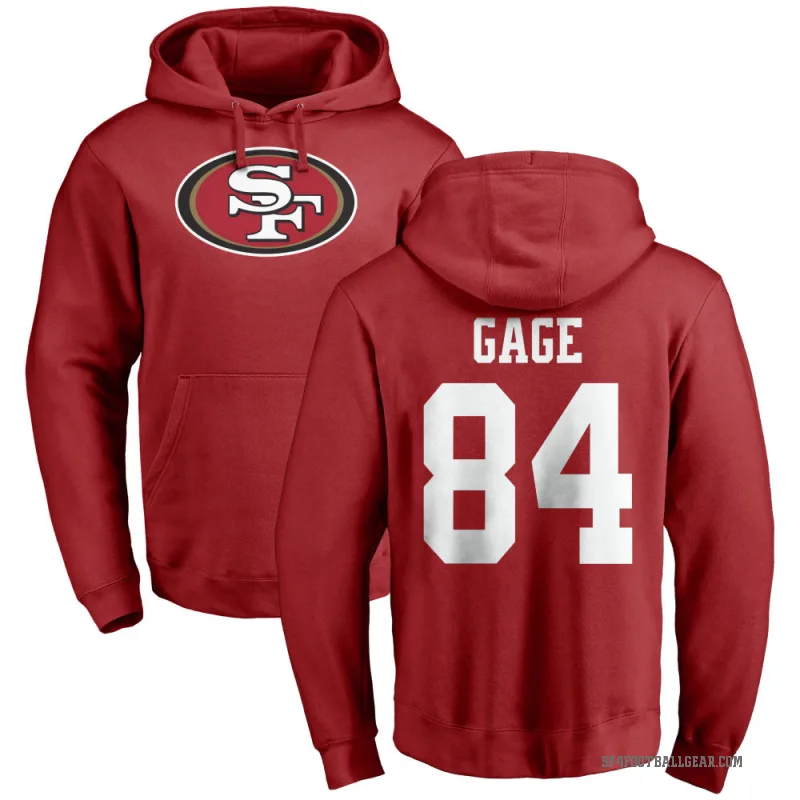 Russell Gage Youth Red San Francisco 49ers Pro Line Logo Pullover Hoodie