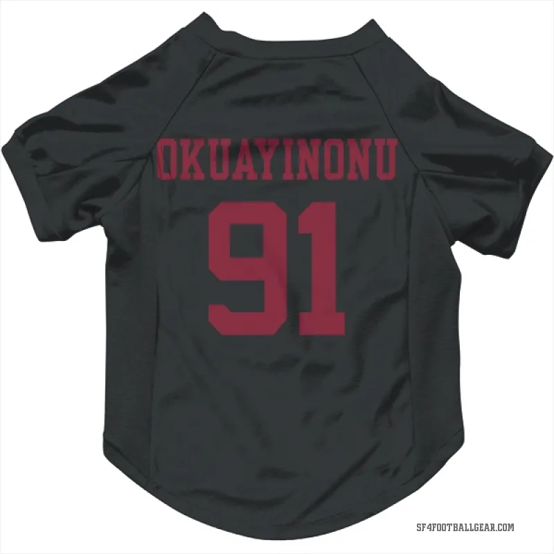 Sam Okuayinonu  Black San Francisco 49ers  Cat & Dog Pet Jersey
