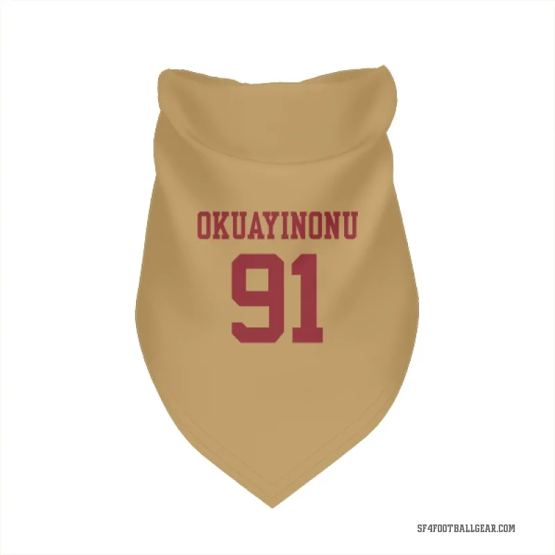 Sam Okuayinonu  Gold San Francisco 49ers  Cat & Dog Pet Bandana
