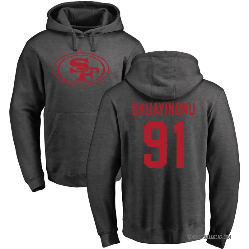 Sam Okuayinonu Men's San Francisco 49ers Pro Line by Branded Ash One Color Pullover Hoodie