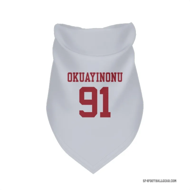 Sam Okuayinonu  White San Francisco 49ers  Cat & Dog Pet Bandana