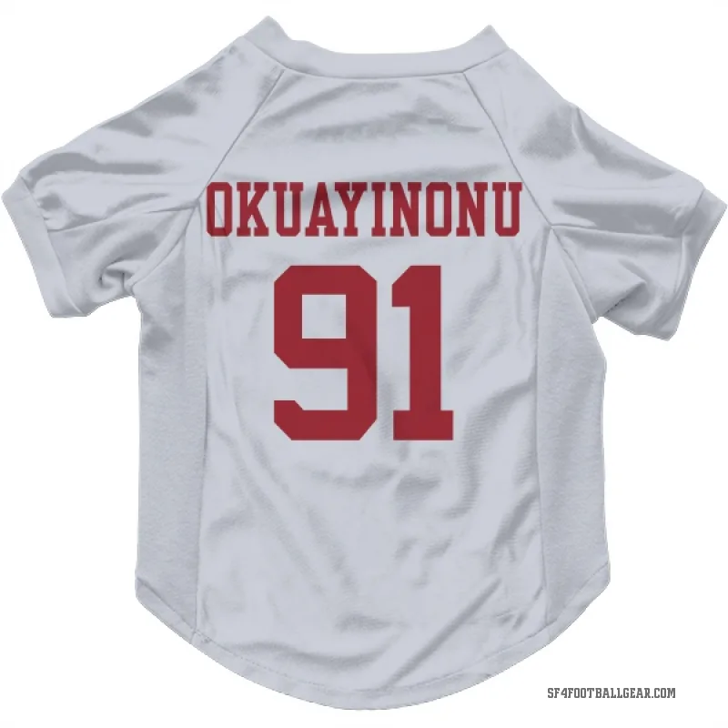 Sam Okuayinonu  White San Francisco 49ers  Cat & Dog Pet Jersey