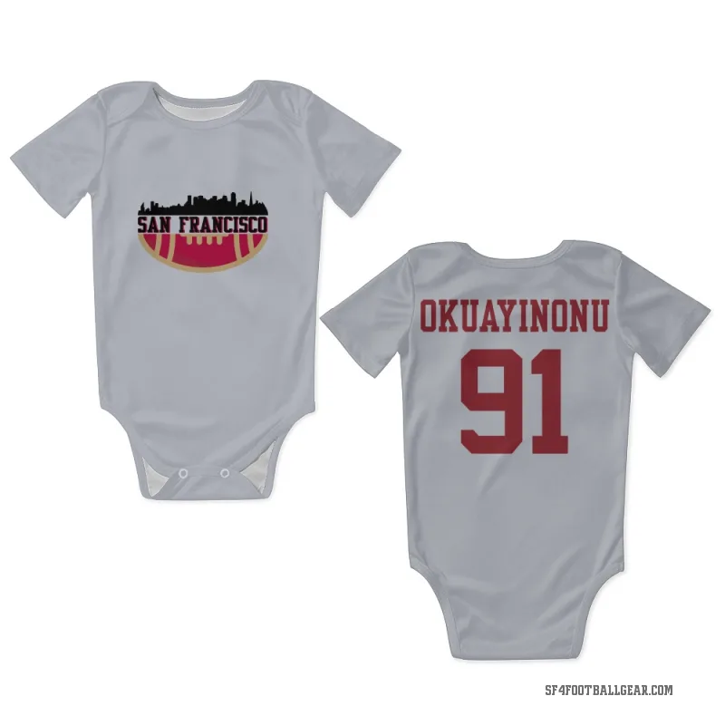 Sam Okuayinonu  White San Francisco 49ers  Newborn & Infant Bodysuit