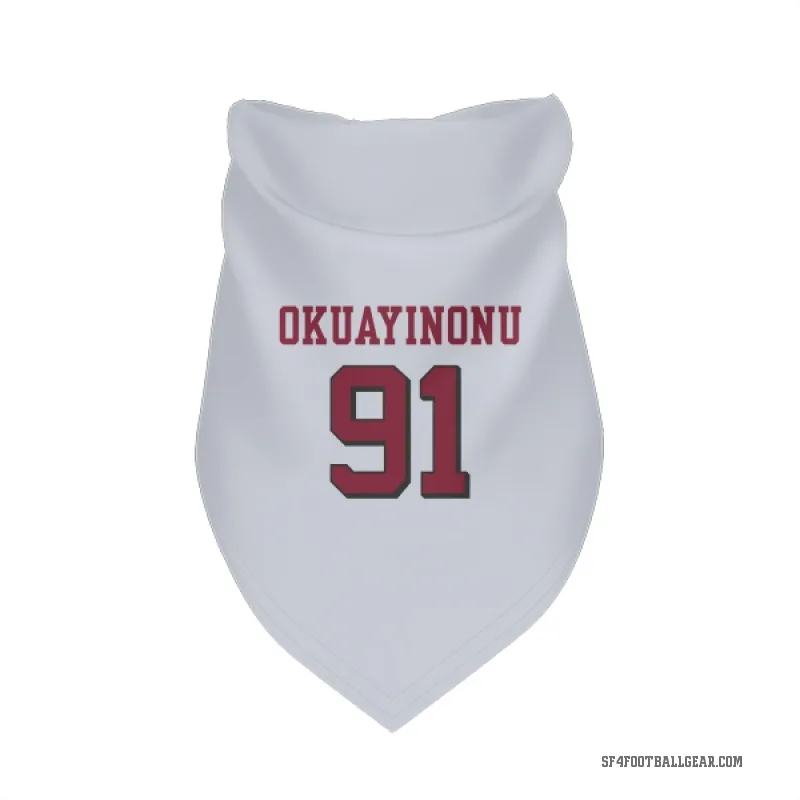 Sam Okuayinonu  White San Francisco 49ers  Rush Cat & Dog Pet Bandana