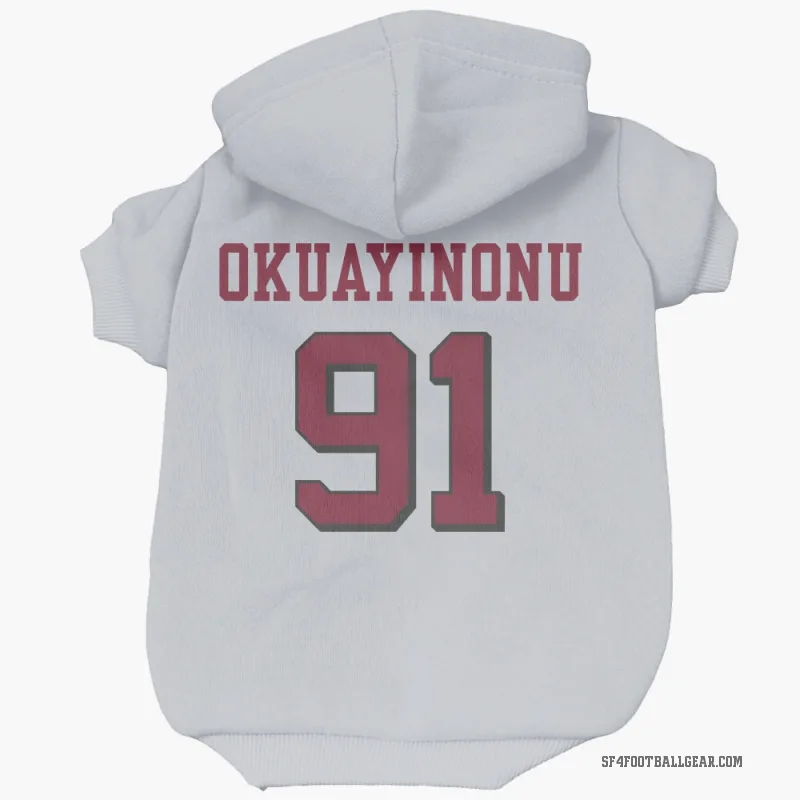 Sam Okuayinonu  White San Francisco 49ers  Rush Cat & Dog Pet Hoodie