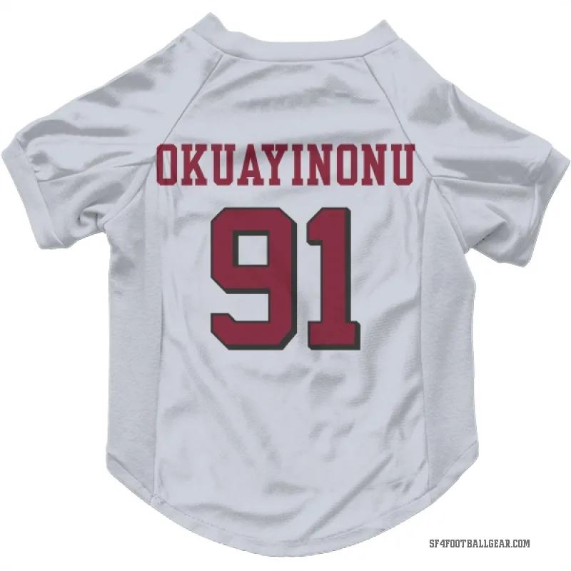 Sam Okuayinonu  White San Francisco 49ers  Rush Cat & Dog Pet Jersey