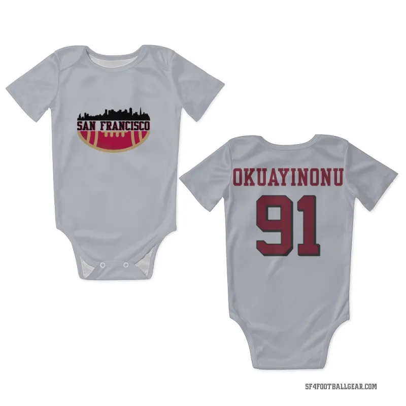 Sam Okuayinonu  White San Francisco 49ers  Rush Newborn & Infant Bodysuit