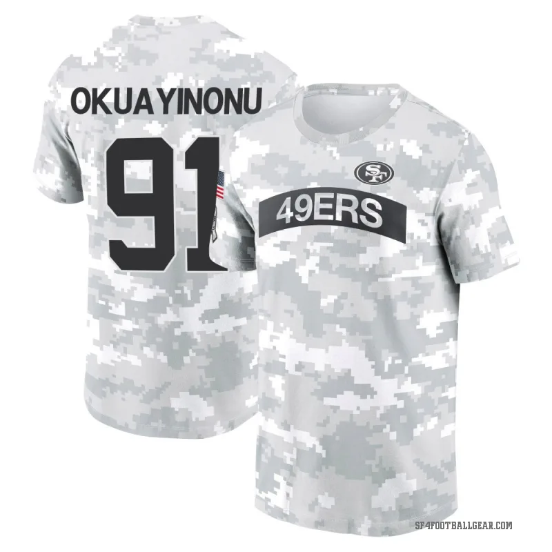 Sam Okuayinonu Youth Camo San Francisco 49ers Arctic 2024 Salute to Service Performance T-Shirt